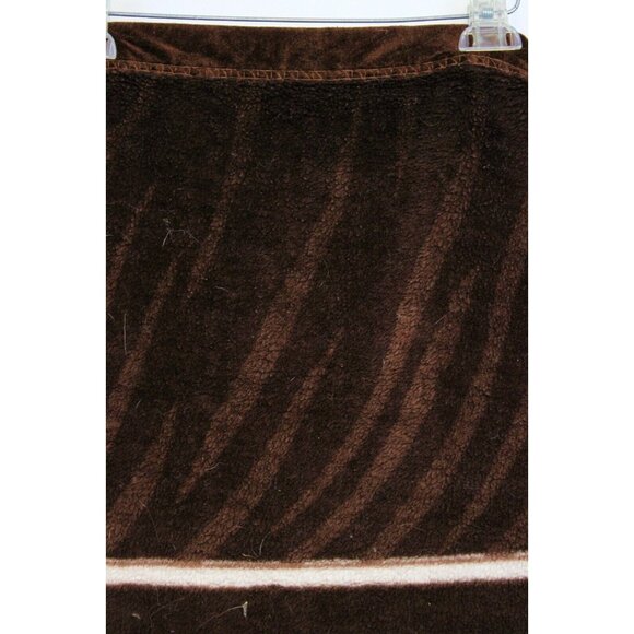 VTG Reversible Plush Fleece Blanket Lion Zebra Elephant Moon Wolf Pack Night Sky - Picture 3 of 7